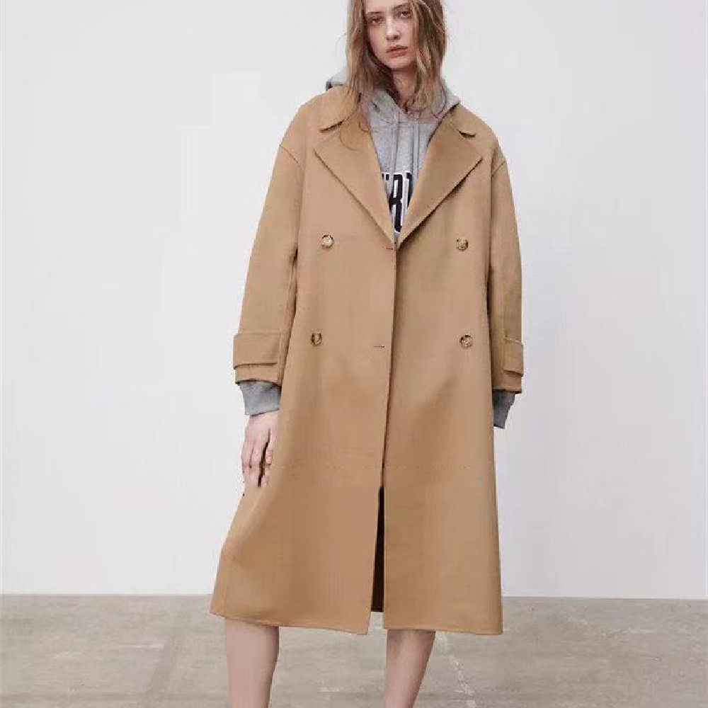 Velvet With Belted Overcoat Coat