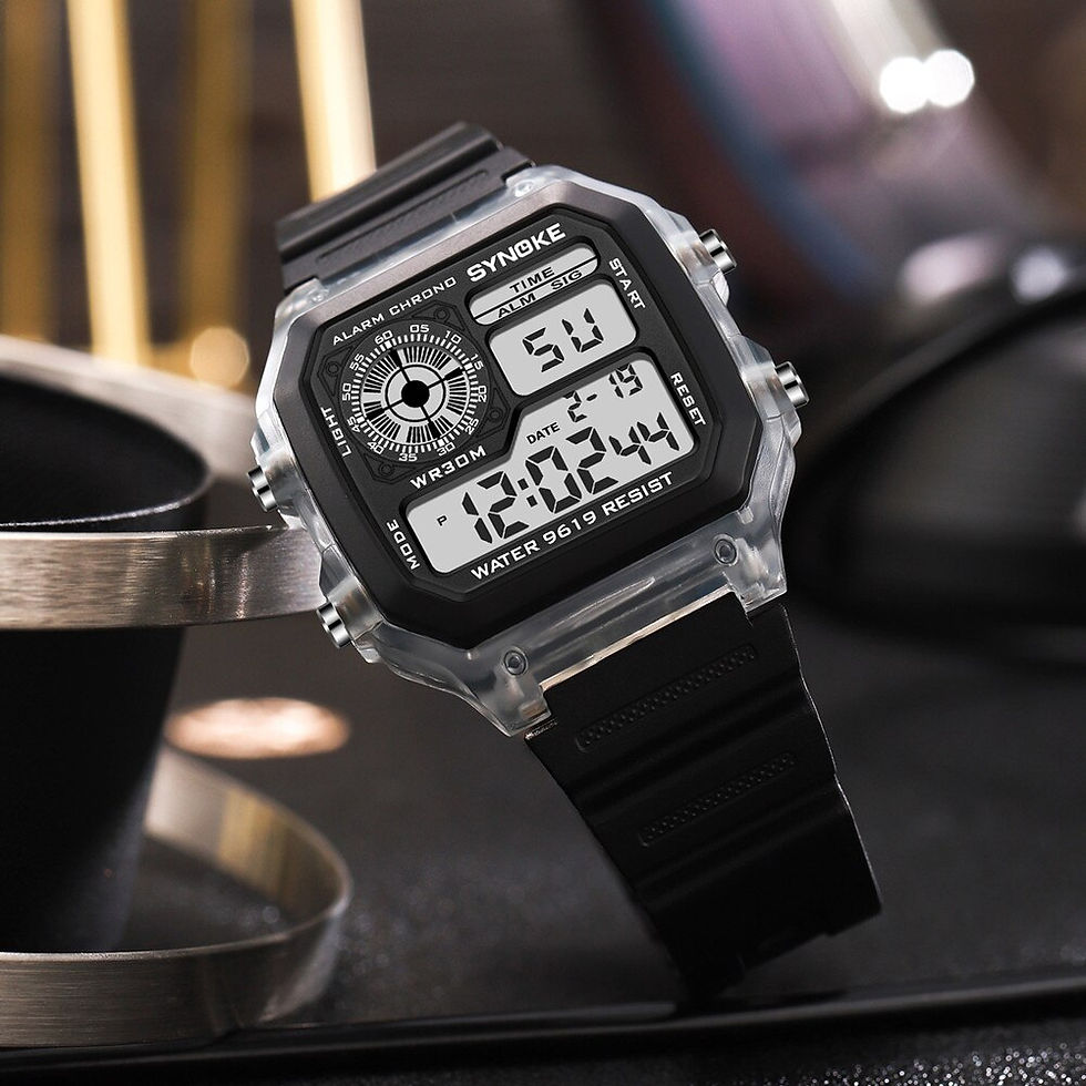 Thumbnail: SYNOKE Digital Watches Men Sports Luminous Multifunction Waterproof Chrono Wris