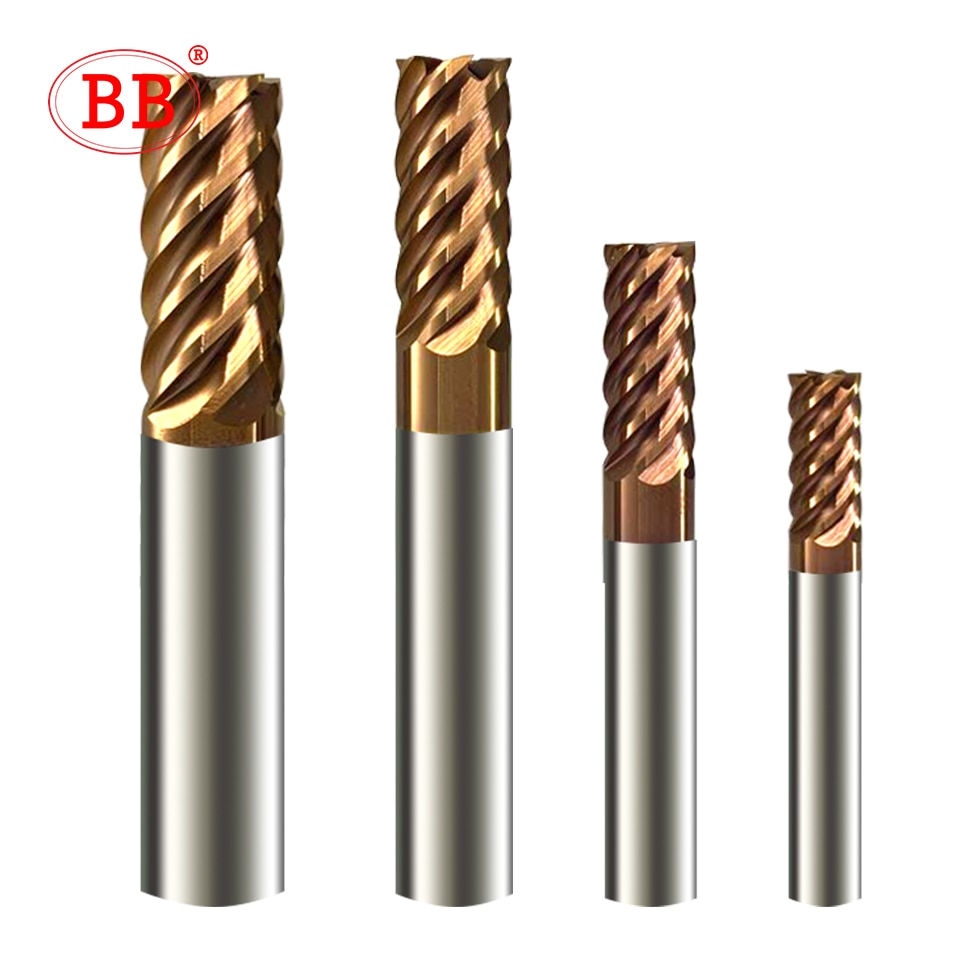 Thumbnail: BB 6 Flutes Carbide End Mill Metal Steel 6 Teeth Tungsten Milling Cutter CNC