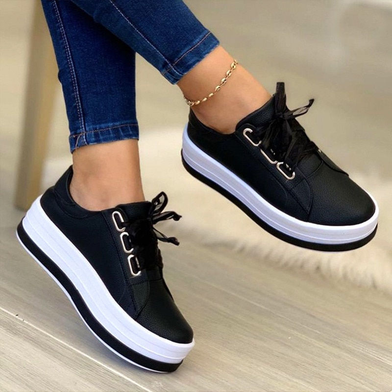 Women Sports Shoes Lady Vulcanized Shoes Outdoor Platform Shoes Female Casual P