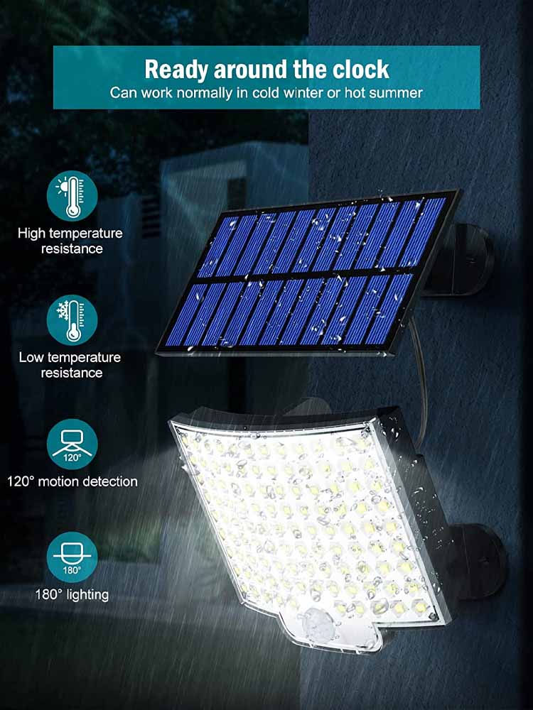 Thumbnail: 106LED Solar Light Outdoor Waterproof with Motion Sensor Floodlight Remote Cont