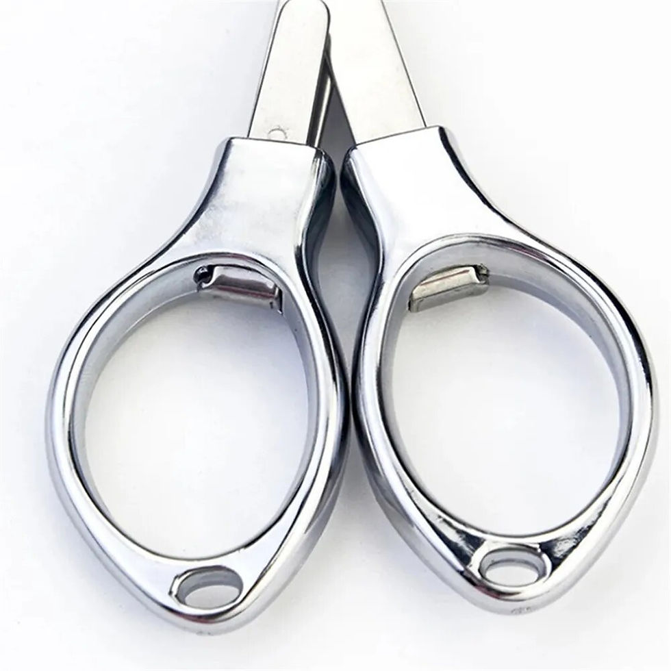 Thumbnail: 1~5PCS Mini Foldable Portable Stainless Steel Scissors 8-Shape Glasses Cut Fish