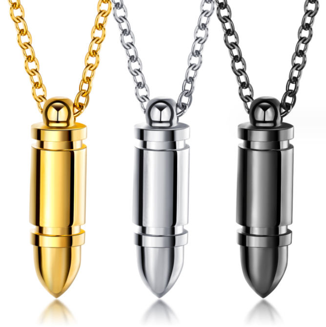 Thumbnail: Men's Stainless Steel Pendant Necklace
