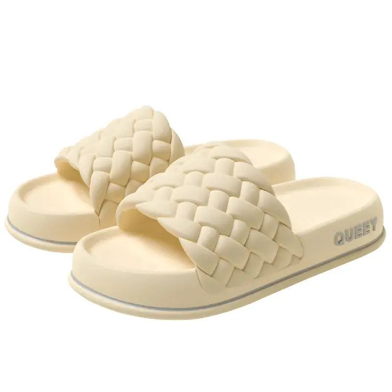 Thumbnail: Summer Women Thick Slippers Sole Beach Slides Bathroom Anti-Slip Soft Sandals F