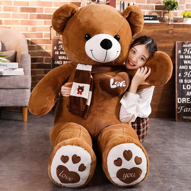Miniatura: Huggable High Quality 4 Colors Teddy Bear With Scarf Stuffed Animals Bear Plush