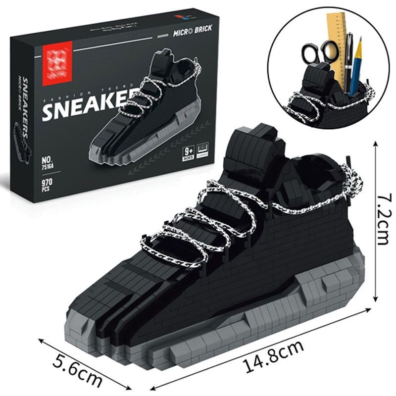 Thumbnail: New Building Blocks Boys Girls DIY Sport Basketball Shoes Anime Sneakers Toy Au