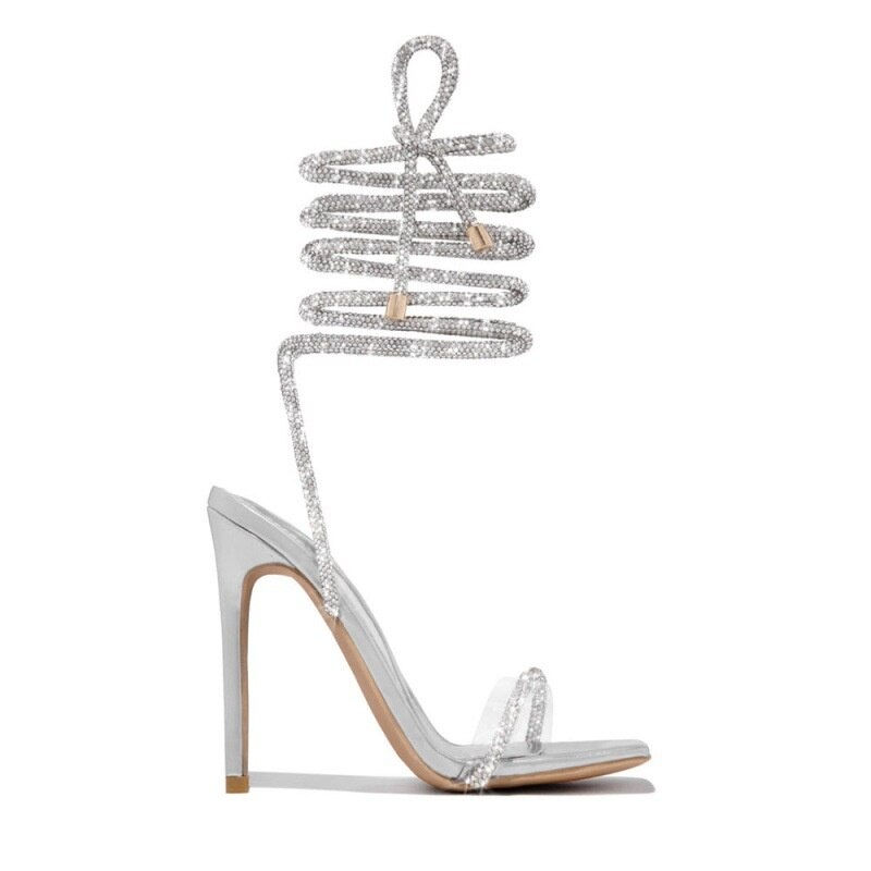 Thumbnail: 2023 New High-heeled Fashion Lace-up Hollow-out One-word Sex Slimming High-heel