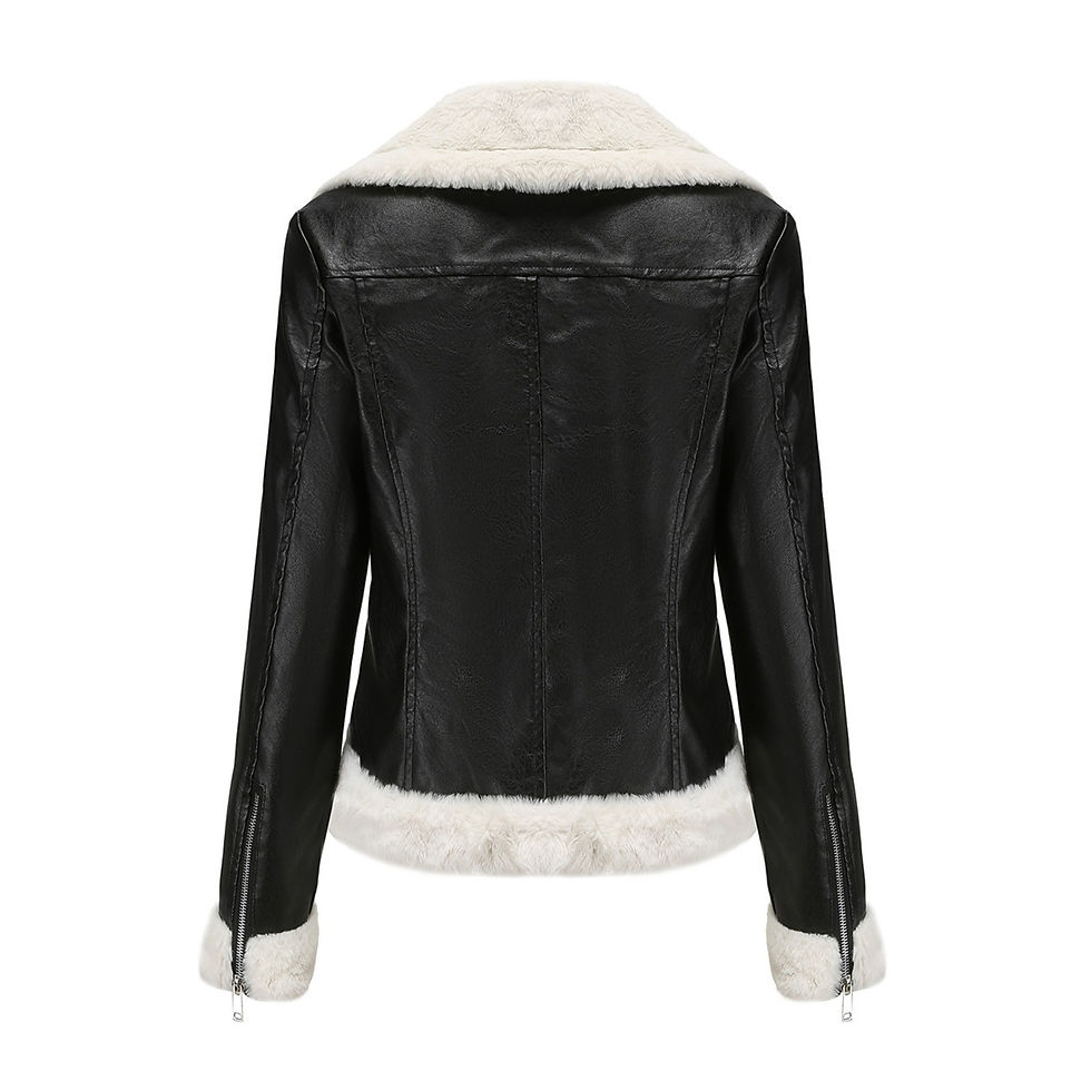 Miniatura: Hot Sale Coat Jackets For Women Winter Clothes Women Solid Short Leather Motorc