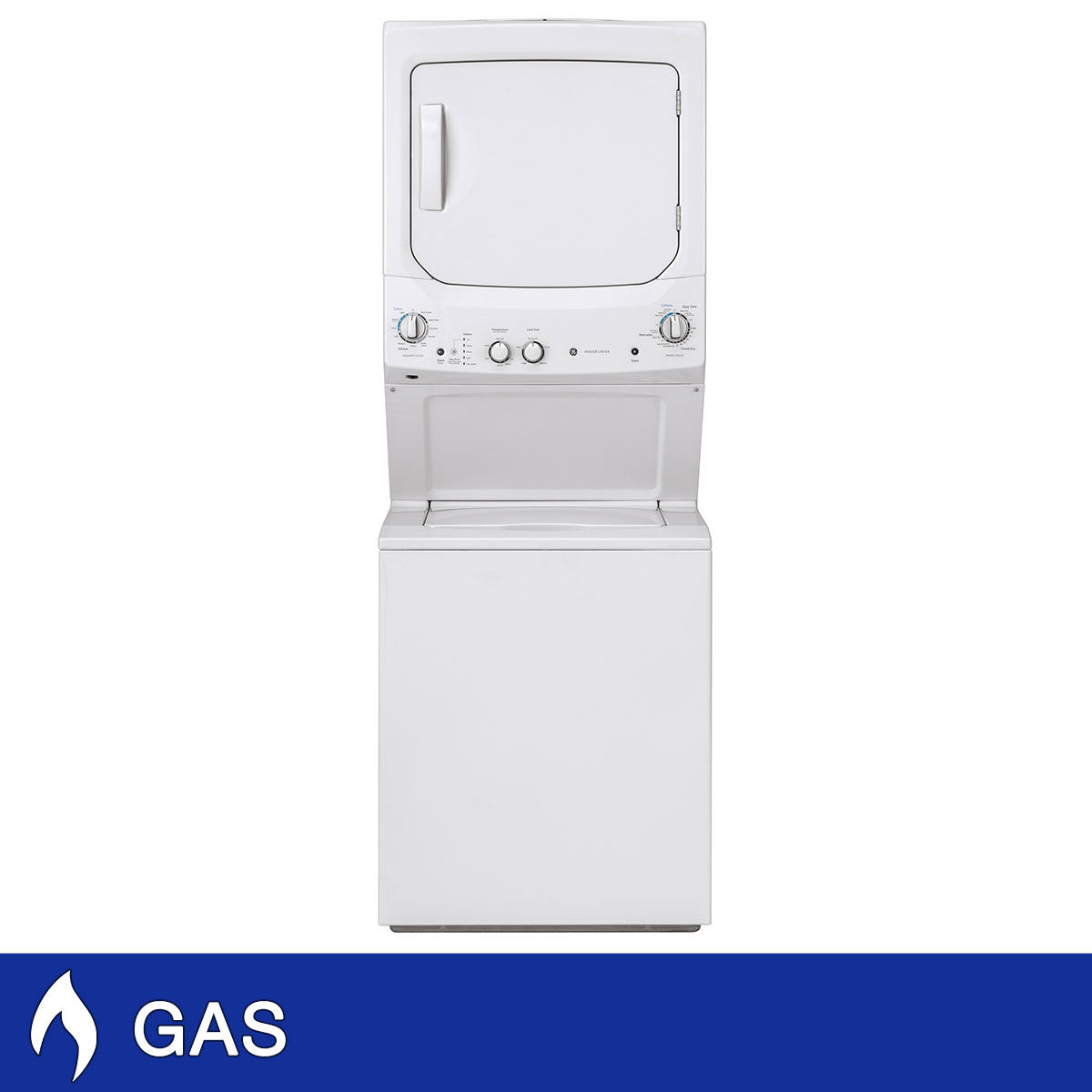 GE Unitized Spacemaker 3.8 cu. ft. Washer and 5.9 cu. ft. GAS Dryer