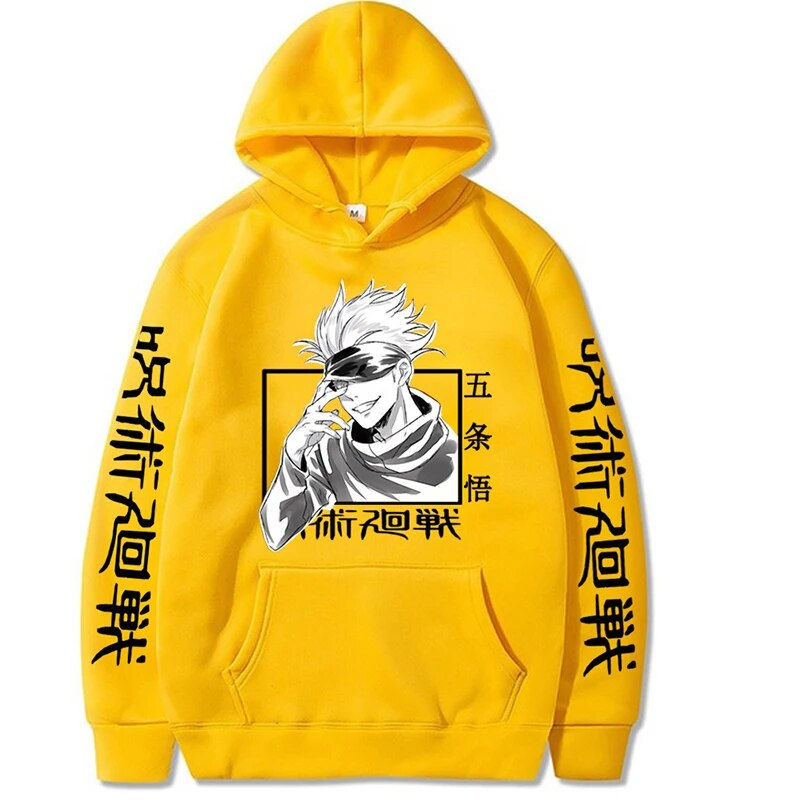 Thumbnail: Japan Anime Jujutsu Kaisen Gojo Satoru Plus Size Hoodie Men Women Sweatshirt Ca