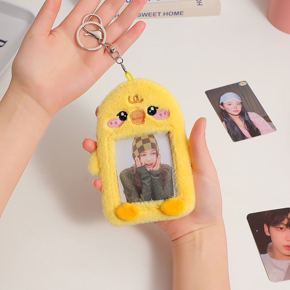 Miniatura: 2023 Kawaii Cartoon Photocard Holder Animal Series Soft Plush 3 Inch Kpop Photo