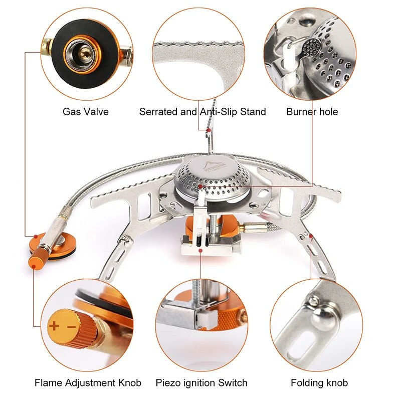 Thumbnail: Widesea Camping Gas Stove Outdoor Tourist Burner Strong Fire Heater Tourism Coo