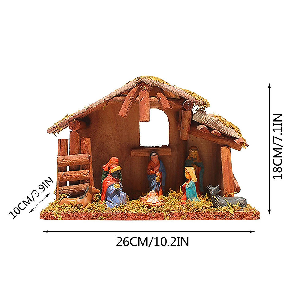 Thumbnail: Nativity Scenes Set Family Statue Figurines Baby Jesus Manger Christmas Crib