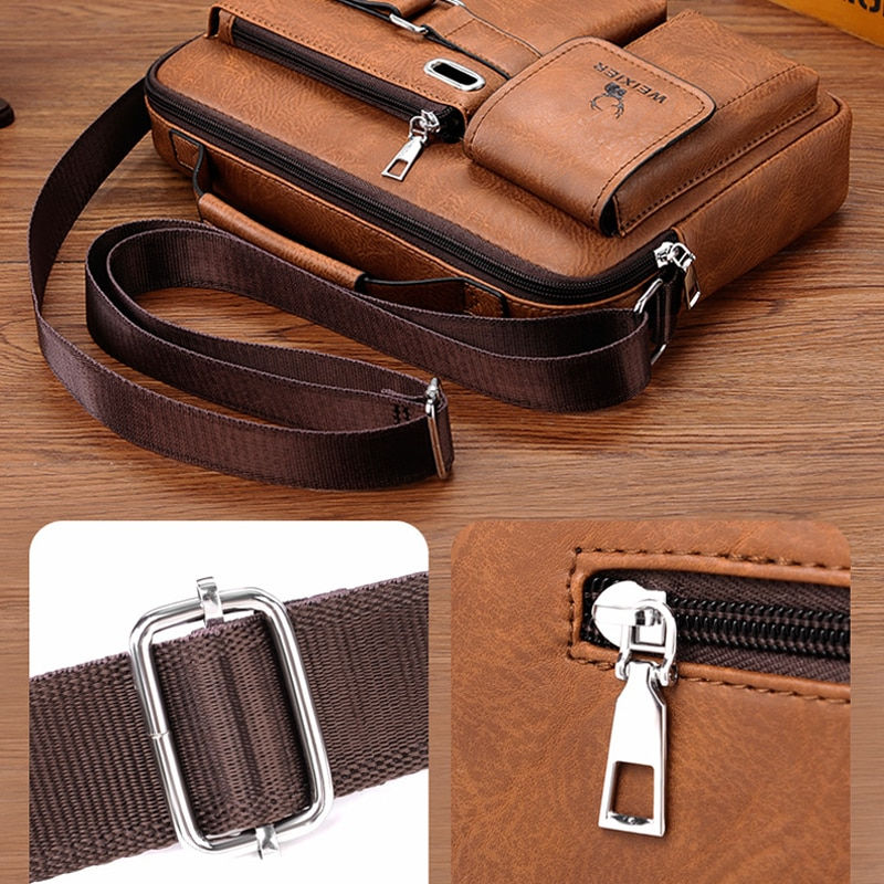 Thumbnail: Single Shoulder Bag Men's Models Crossbody Bag Business Satchel Bag Fashion Bus
