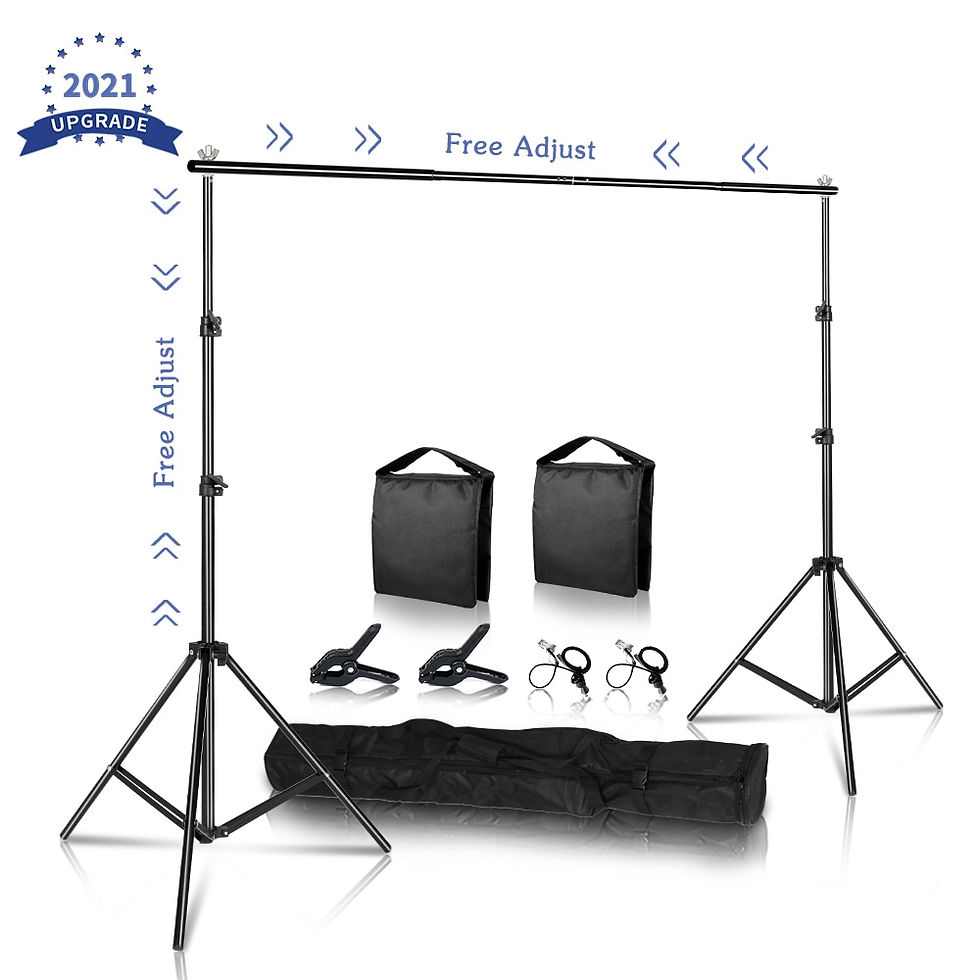 Thumbnail: 2.6x3M/8.5x10ft Photo Video Studio Backdrop Background Stand, Adjustable Telesc