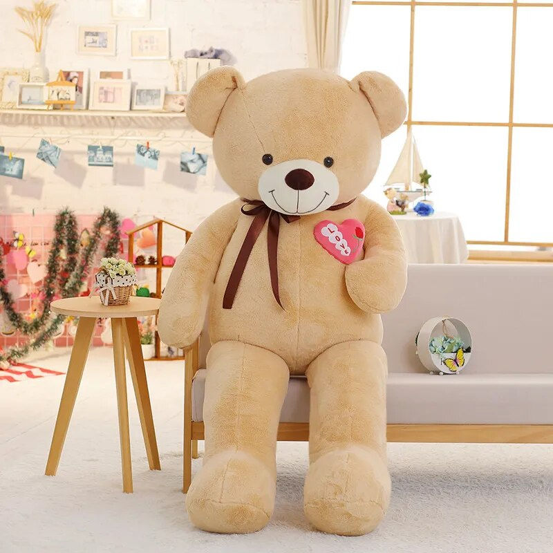 الصورة المصغرة: 1PC 75/90/110cm Large Teddy Bear Plush Toy Lovely Huge Stuffed Soft Bear Wear B