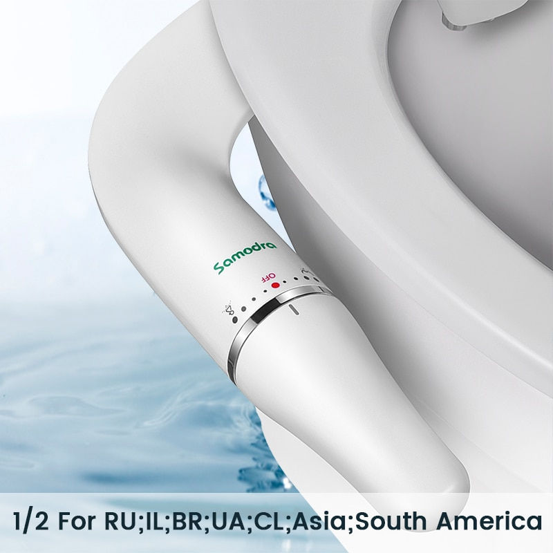 Miniatura: SAMODRA Toilet Bidet Ultra-Slim Bidet Toilet Seat Attachment With Brass Inlet A