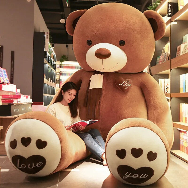 Miniatura: 80-200cm New Giant Teddy Skin Plush Toy Soft Big Animal Scarf Bear Doll Empty C