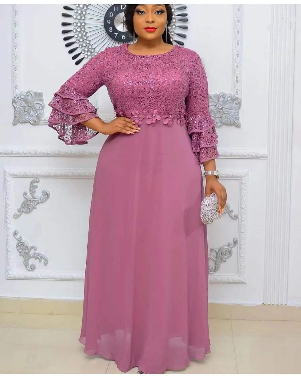 Miniatura: Plus Size African Party Dresses for Women New Fashion Dashiki Ankara Lace Weddi
