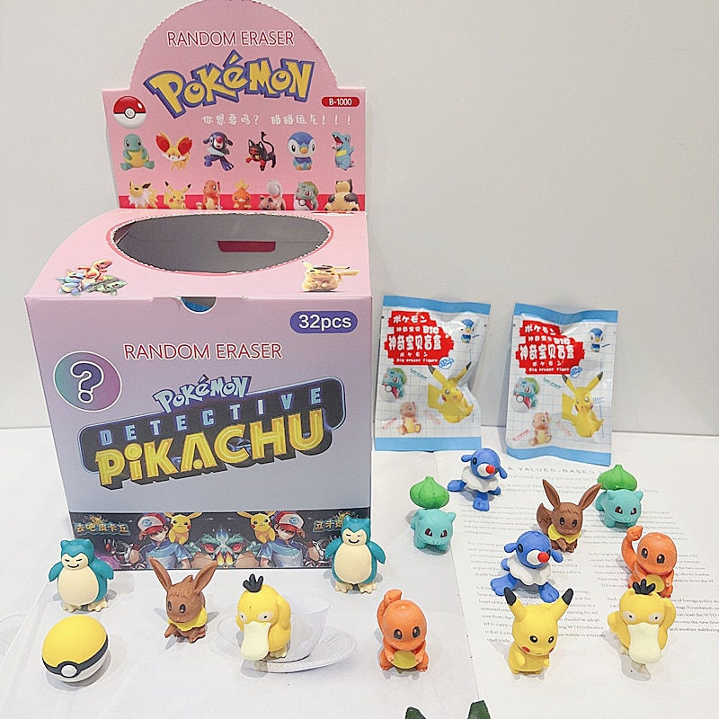 Thumbnail: 32Pcs Sanrio Pokemon Crayon Shin-chan Pikachu Hello Kitty Figure Cartoon Pencil
