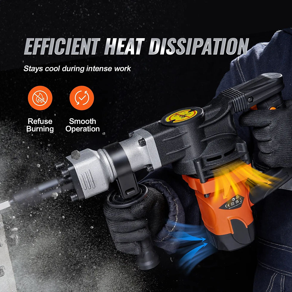 Thumbnail: VEVOR 1400W Demolition Jack Hammer Electric Jackhammer Heavy Duty 2900 BPM Conc
