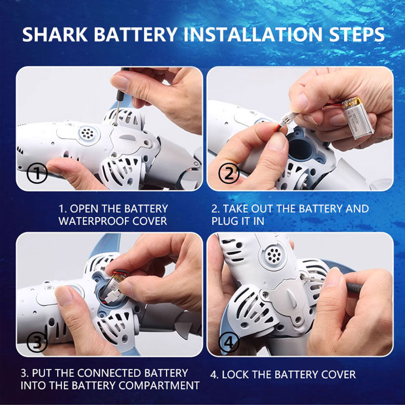 Thumbnail: Smart Rc Shark whale Spray Water Toy Remote Controlled Boat ship Submarine Robo