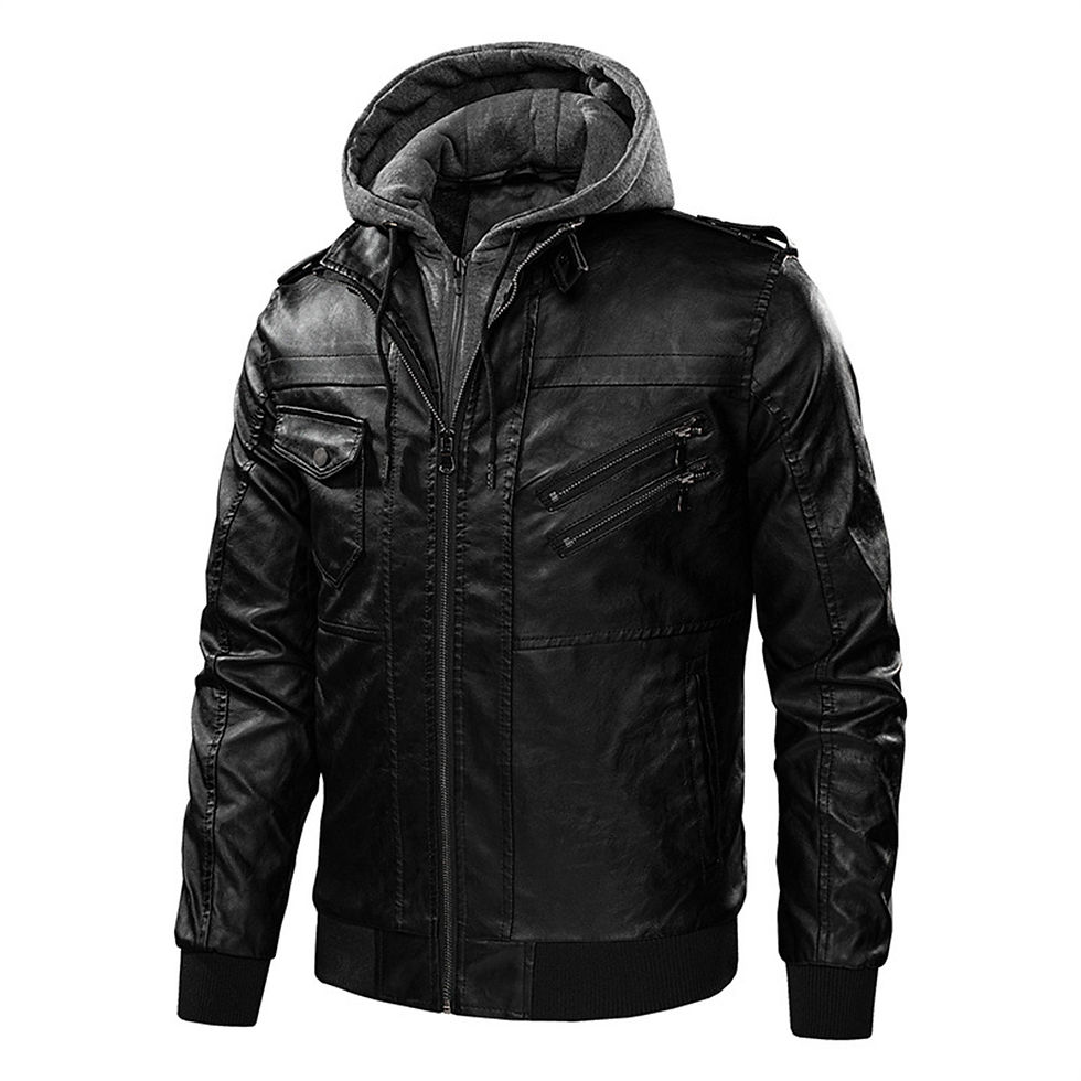 Thumbnail: leather Motorcycle Jacket Men Casual PU Leather Jackets Club Bomber chaqueta Ma