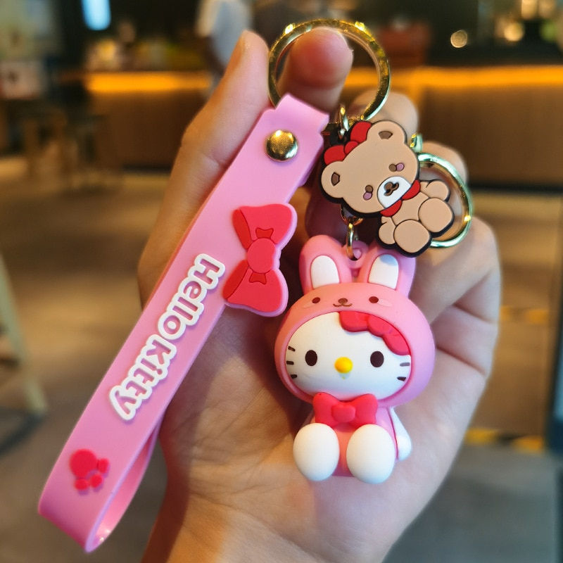 Miniatura: Sanrio Kuromi Melody Keychains Anime Kawaii Hello Kitty Cinnamoroll Pompompurin