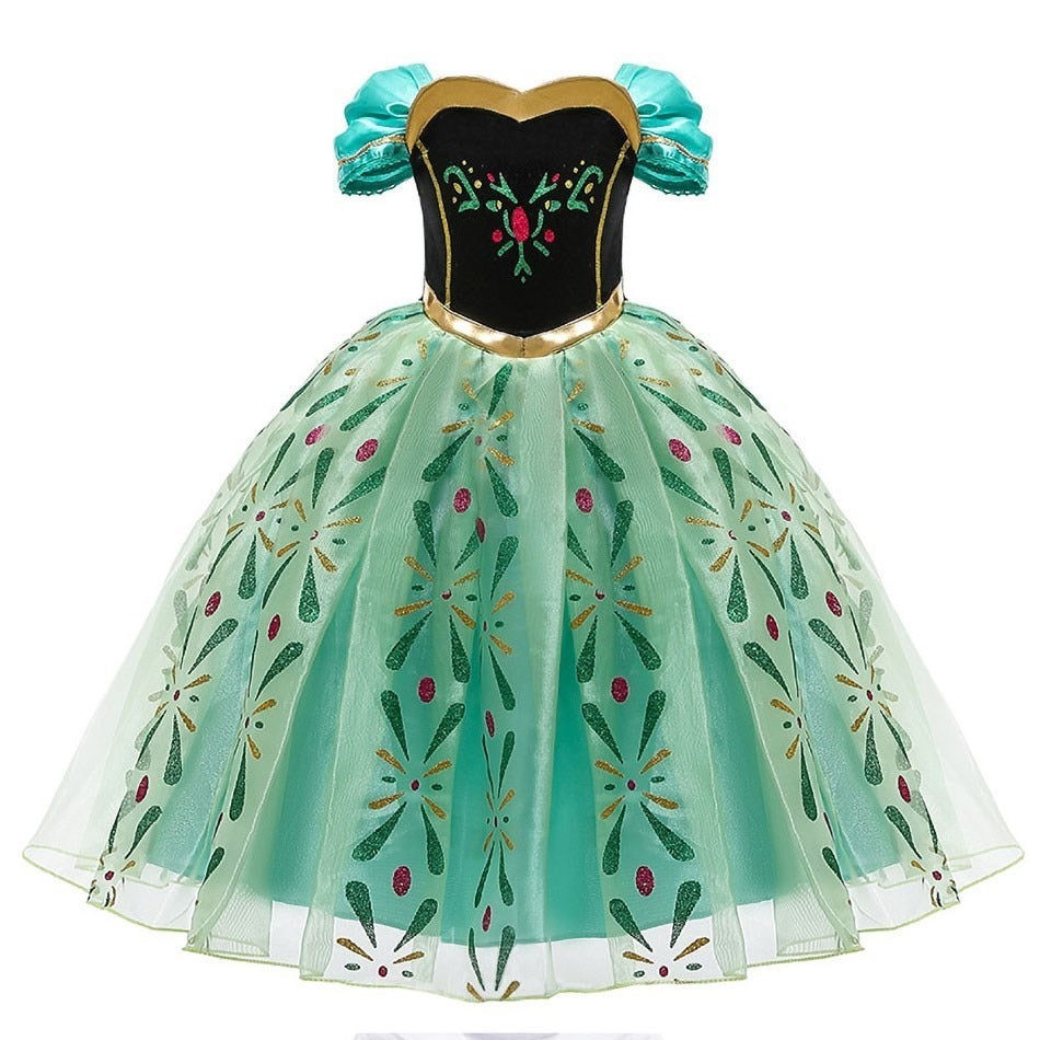 Thumbnail: Girl Anna Elsa Dress Kids Halloween Cosplay Costume Children Princess Dresses C