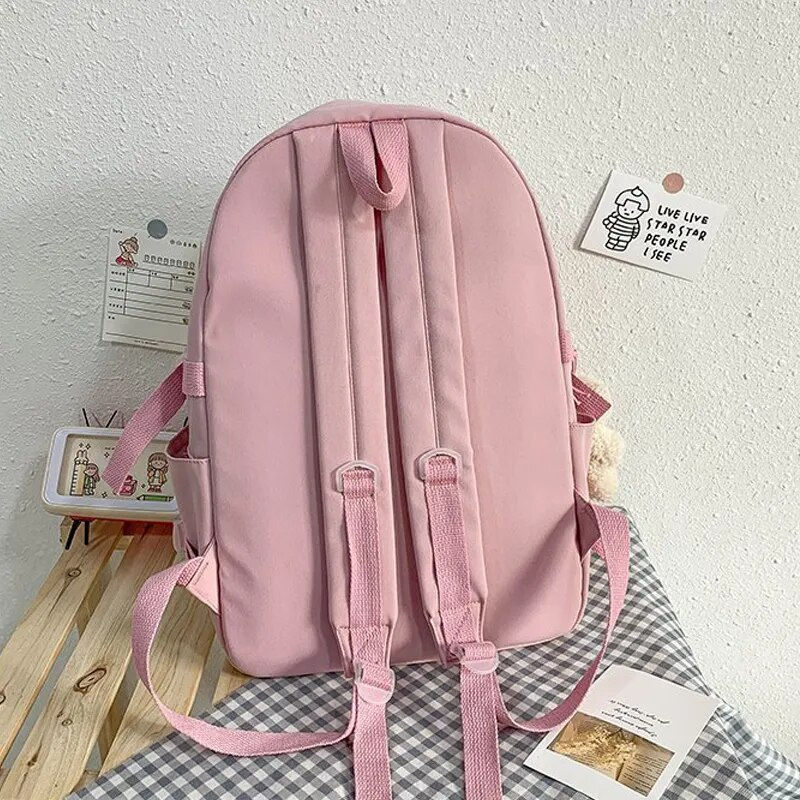 Thumbnail: Fashion Schoolbag Large Capacity High School Female Backpack Daily Leisure Bags