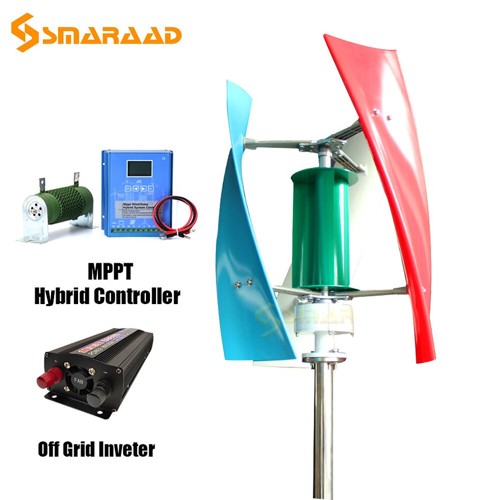 Thumbnail: 1500w Vertical Axis Wind Turbine 24v Alternative Energy Generator 220v AC