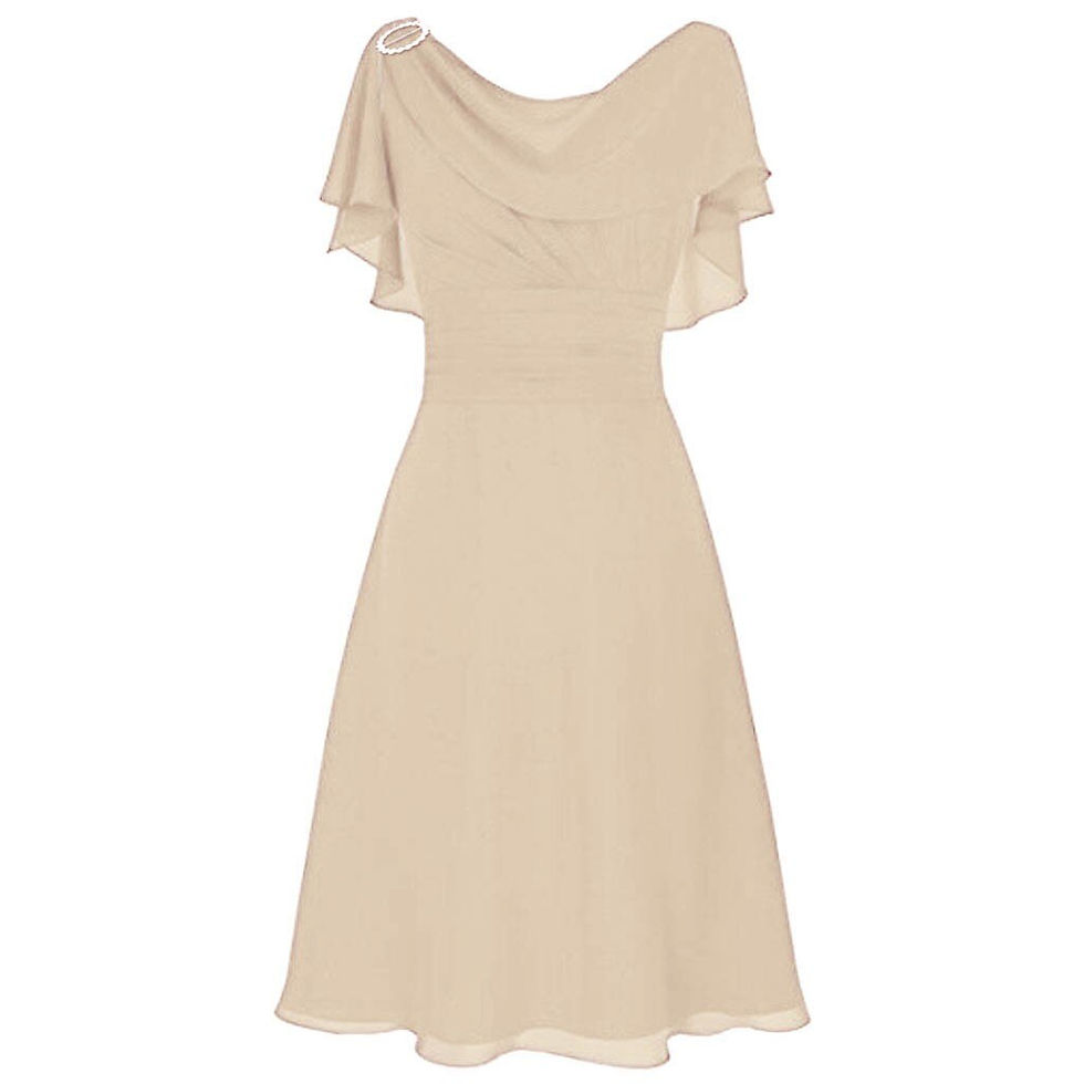 Thumbnail: Women Plus Size Formal Midi Dress Wedding Bridesmaid High-Waist Party Ball Prom