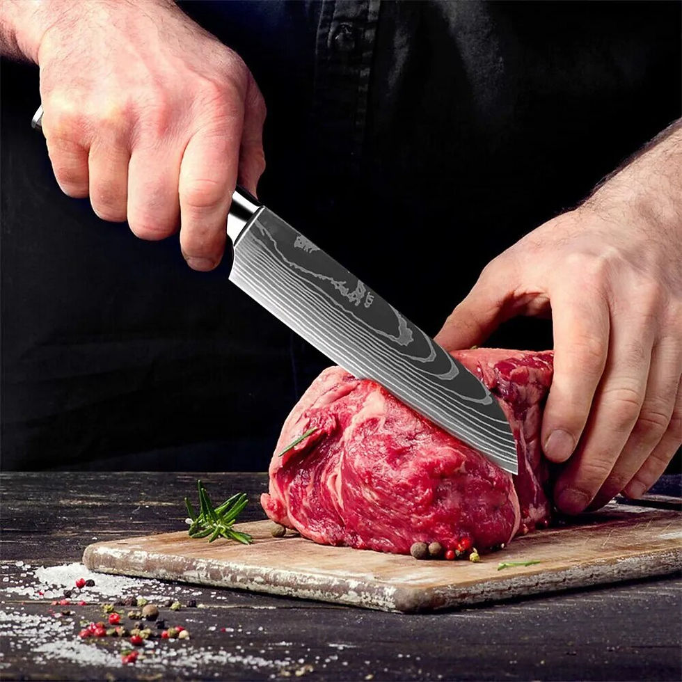 Thumbnail: High Carbon Steel Santoku Knife 5 Inch Kitchen Chopping Knives for Vegetable Fr