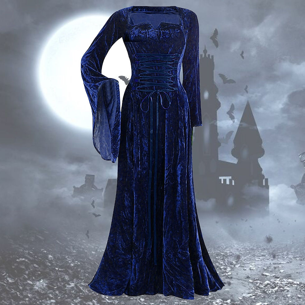 Thumbnail: Women's Long Dress Vintage Long Sleeve Dress For 2021 Elegant Women Casual