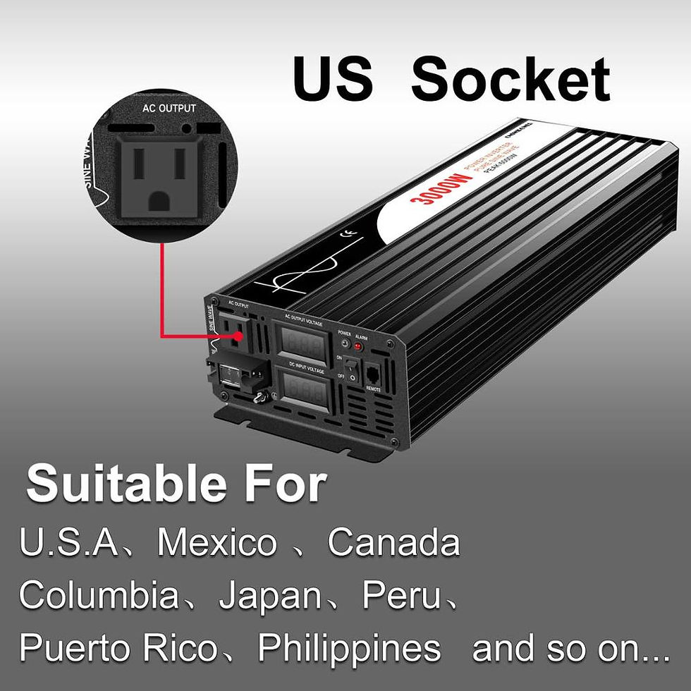 Thumbnail: Pure Sine Wave Inverter 3000W New DC Car Solar Power Inverter 12v 220v