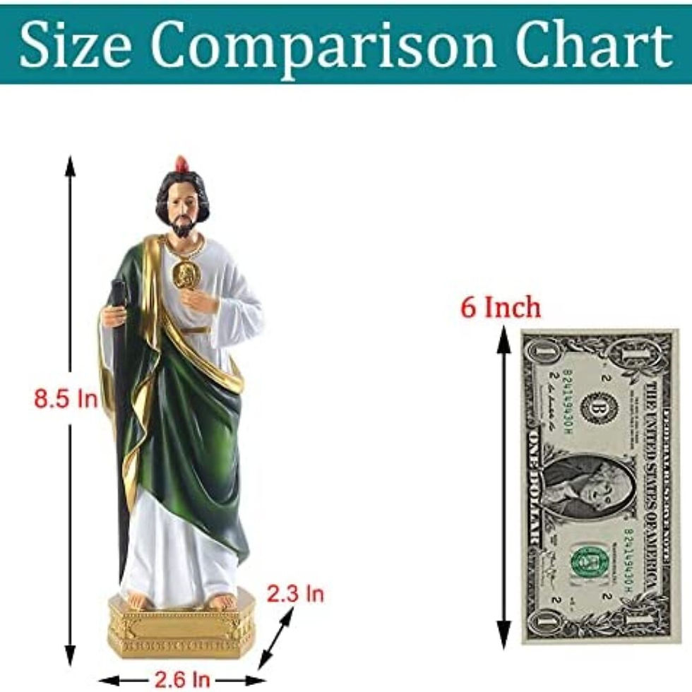 Thumbnail: Saint Jude Statue Religious Resin St Jude Holy Statues Religious Colored Gift