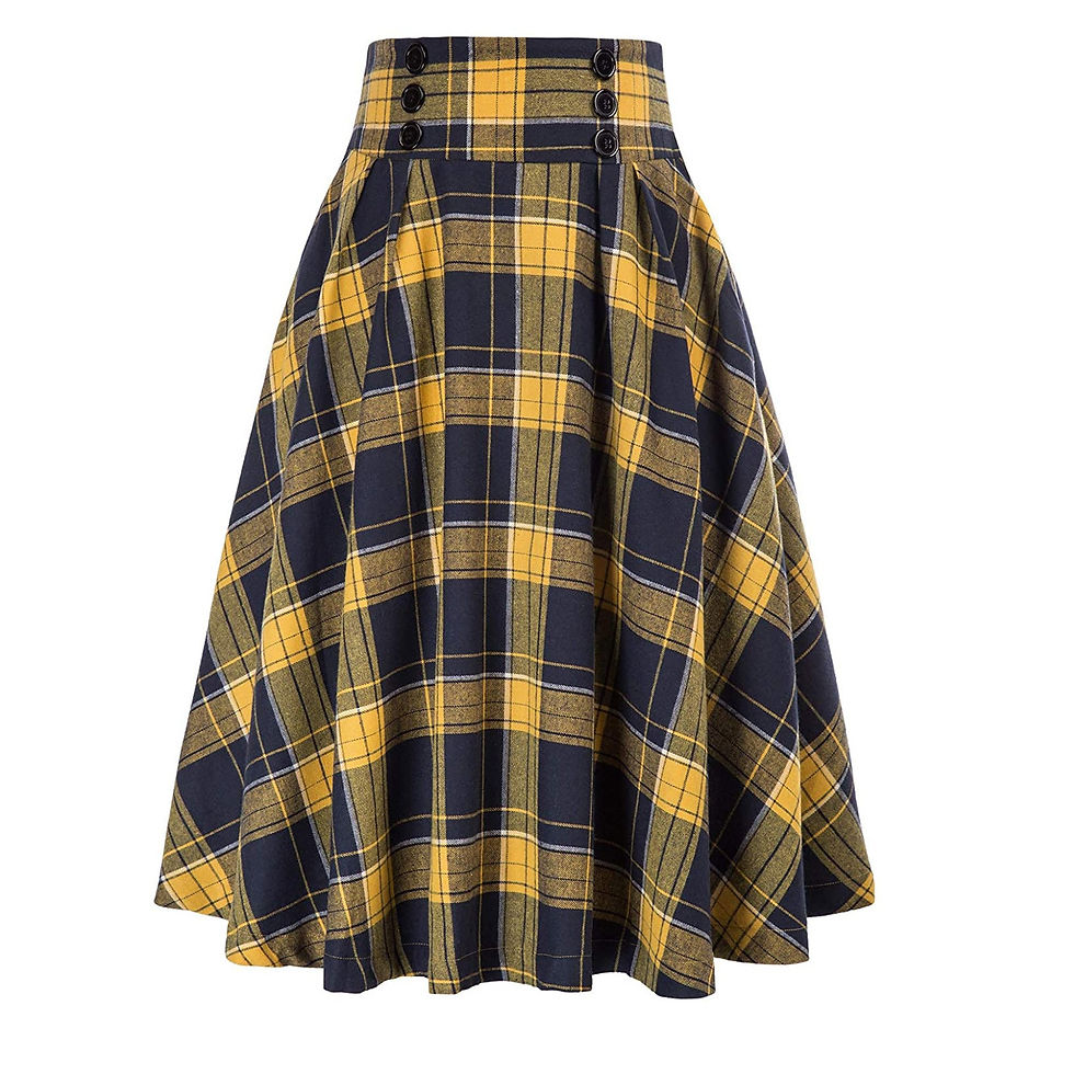 Thumbnail: Vintage High Waisted Pleated Skirt Women Fashion Casual Long Skirt Vintage High