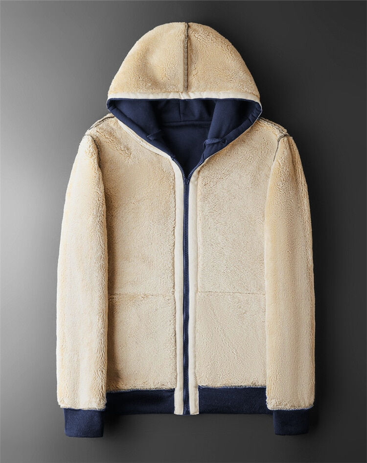 Thumbnail: Winter Lambswool Zipper Hoodies Thicken Warm Jackets Long Sleeve Sweatshirts Ca