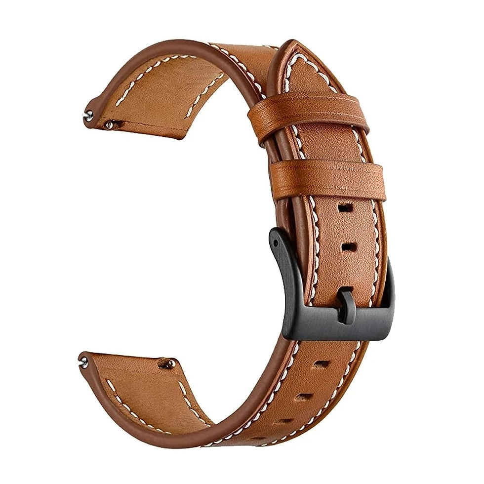 Thumbnail: 20 22mm Leather Watch Straps For Xiaomi Color 2 MI Watch S1/Pro Active Wristban
