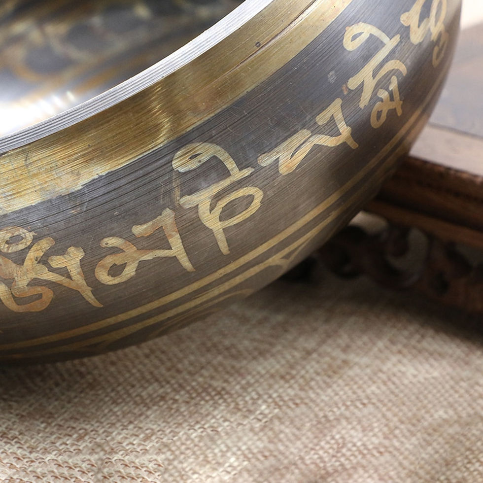 Miniaturebillede: Metal Handmade Buddha Sound Bowl Tibetan Bronze Chime Bell Yoga Meditation Bowl