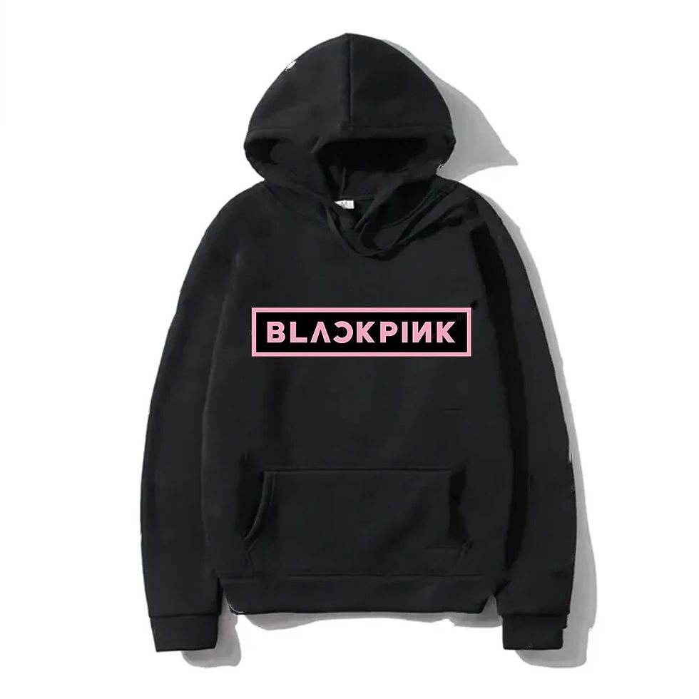 Thumbnail: Plus Size Blackpinks Kpop Korean Style Y2K Hoodie Autumn Winter Long Sleeve Fle