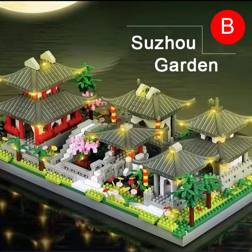 Thumbnail: China Suzhou Classic Garden Series Famous Building Block Set 1800Pcs Mini Build