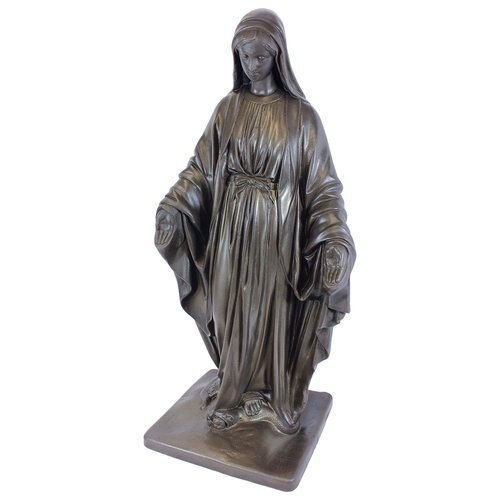 Imej kecil: Virgin Mary Statue – Natural Sandstone Appearance – Made of Resin – Lightweight