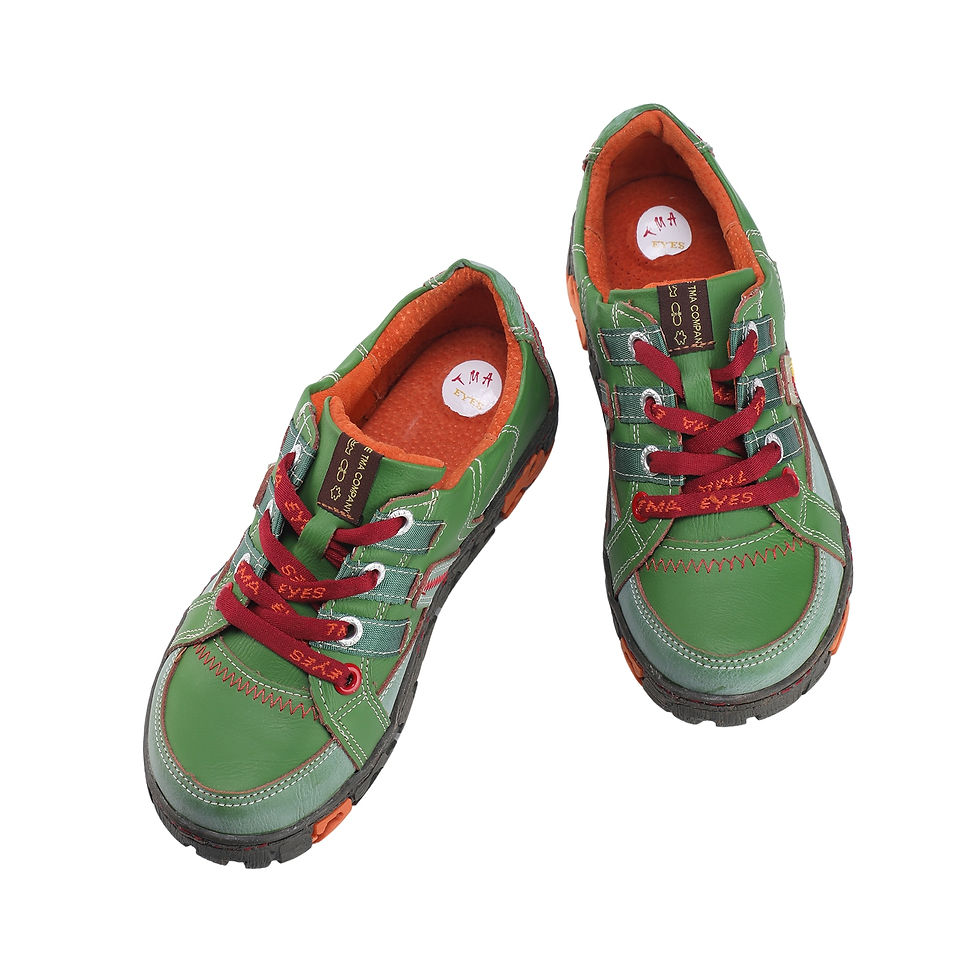 Thumbnail: Genuine Leather Women's Flat Sneaker Shoes for Outdoor