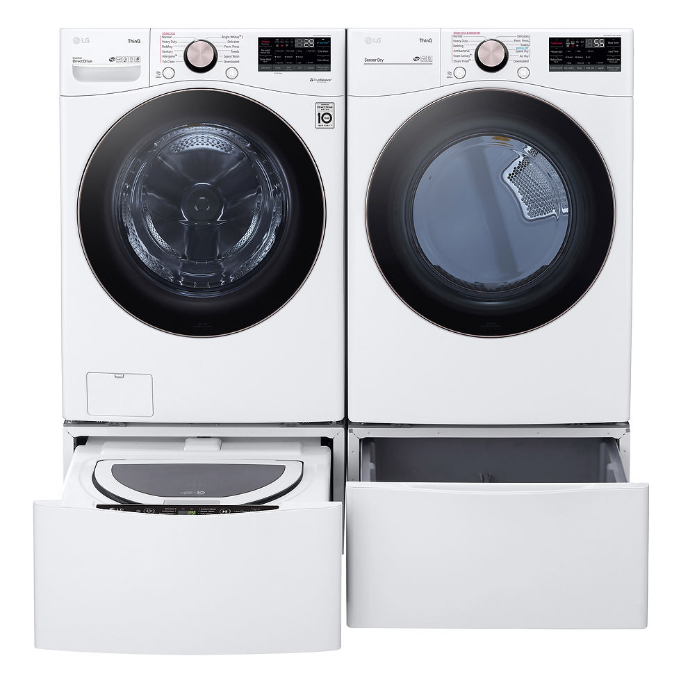 Thumbnail: LG 4.5 cu. ft. Front Load Washer with TurboWash 360° and 7.4 cu. ft. ELECTRIC