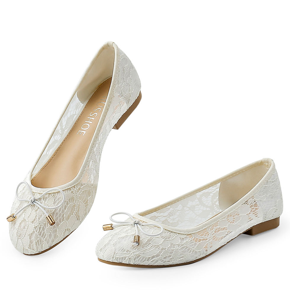 Thumbnail: Flats Shoes Women Comfortable Bowknot Lace Breathable Ballet Flats for Women