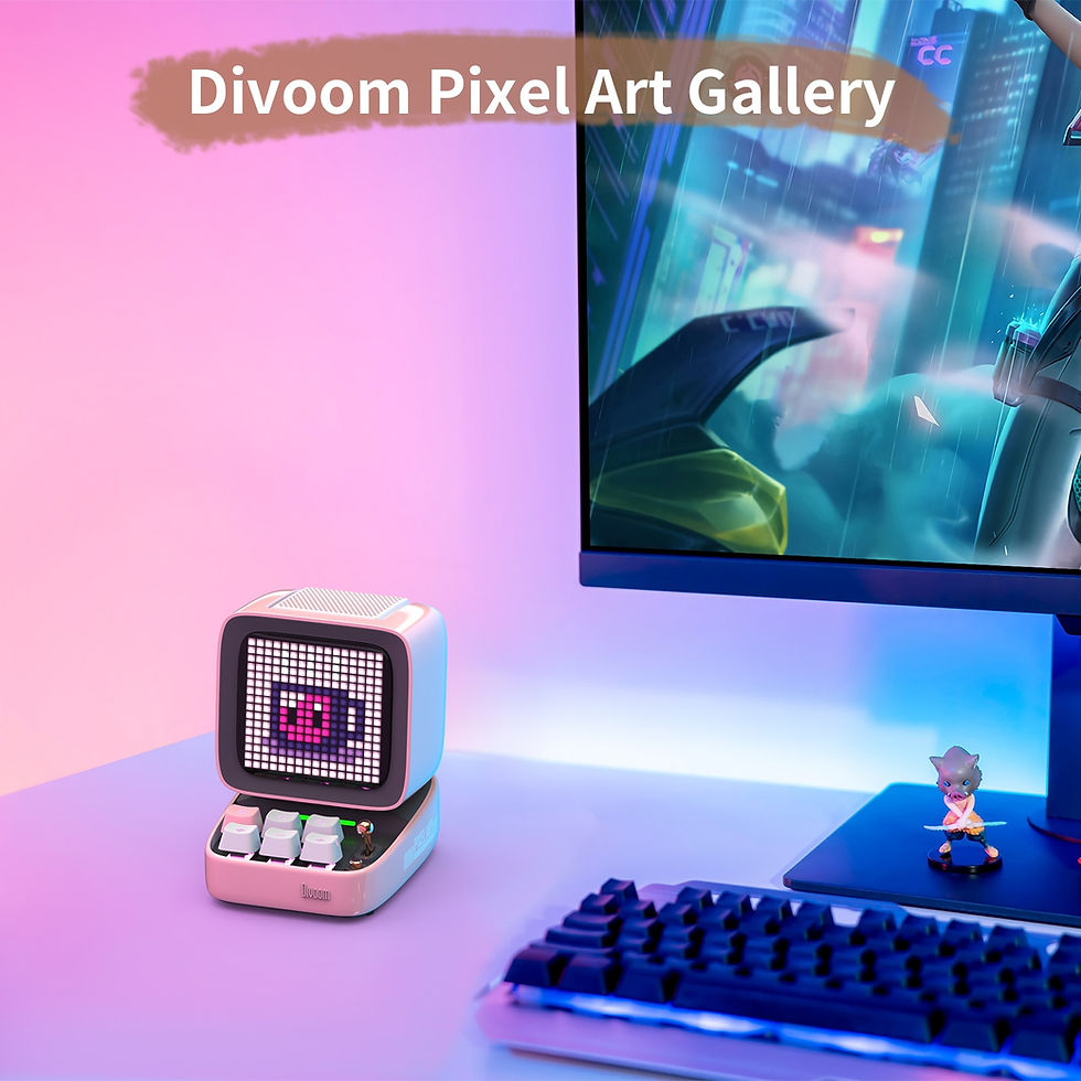 Thumbnail: Divoom Ditoo-Pro Retro Pixel Art Bluetooth Portable Speaker Alarm Clock DIY LED