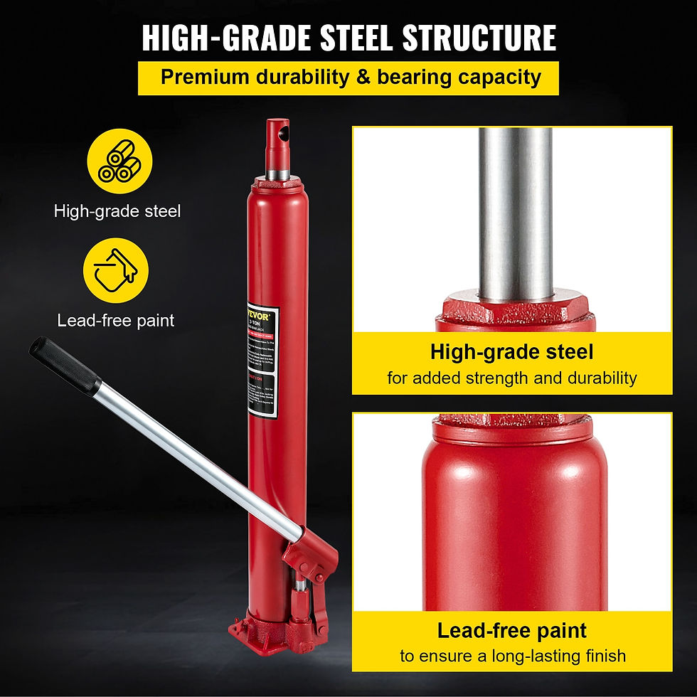 Thumbnail: VEVOR Hydraulic Jack 3 /4/8/12 Ton Car Hydraulic Long Ram Jack Manual Engine Li