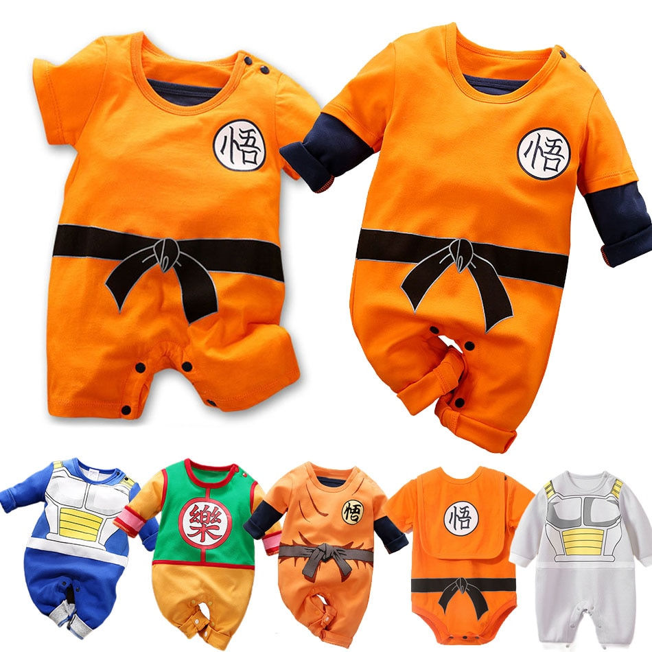 Baby Anime Clothes Vegeta Rompers Newborn Kuririn Roshi Training Outfit Infant