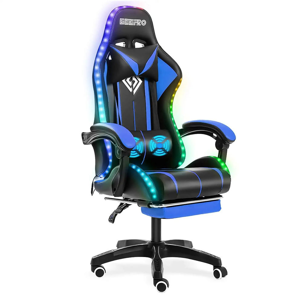 Miniaturebillede: High Quality Gaming Chair RGB Light Office Chair Gamer Computer Chair Ergonomic